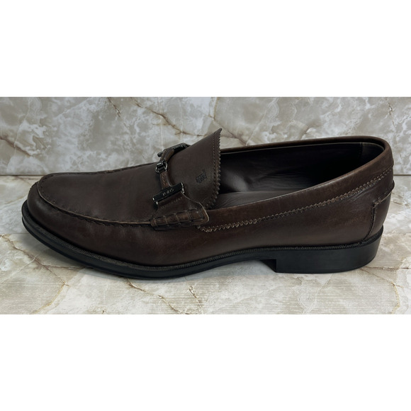 Tod\'s Buckle Loafers Shoes Men\'s Size 11 Brown Leather Dress City Italy main image 9